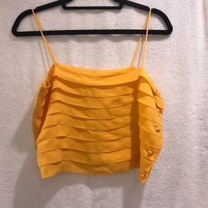 P.K. MUI Tops - P.K.MUI brilliant yellow SILK halter top P.K. MUI Tops - P.K.MUI brilliant yellow SILK halter top